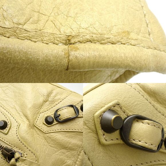 Balenciaga Classic Mini City 2way Bag Leather Beige - Picture 6 of 9